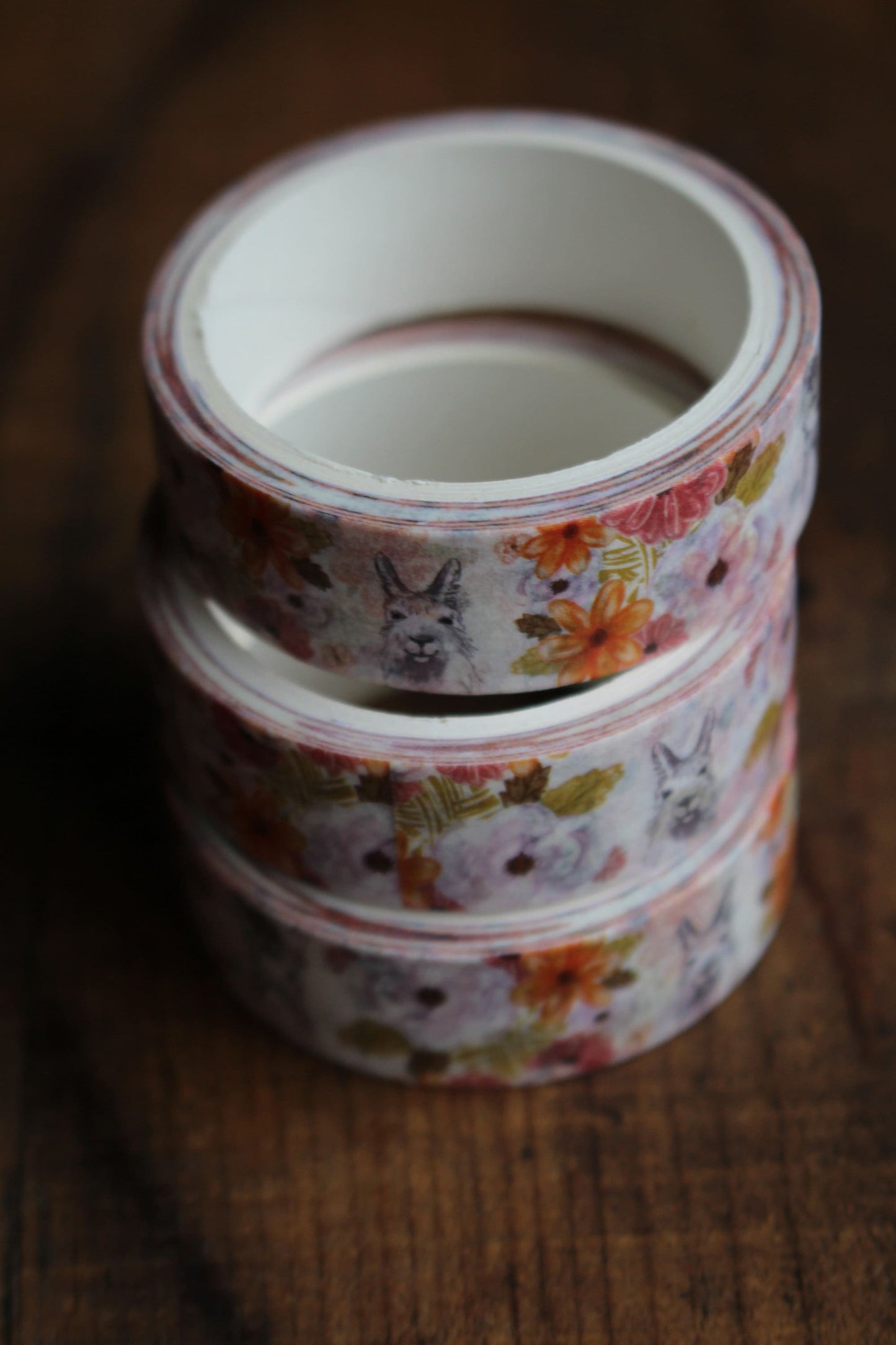 Llama Washi Tape • Japanese Washi Tape for Crafting and Gifts • Flowers and Llamas • Gift for Scrapbookers