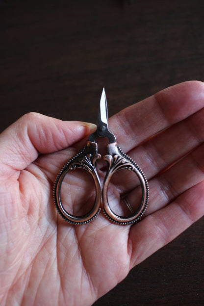 Mini Embroidery Scissors in antique copper