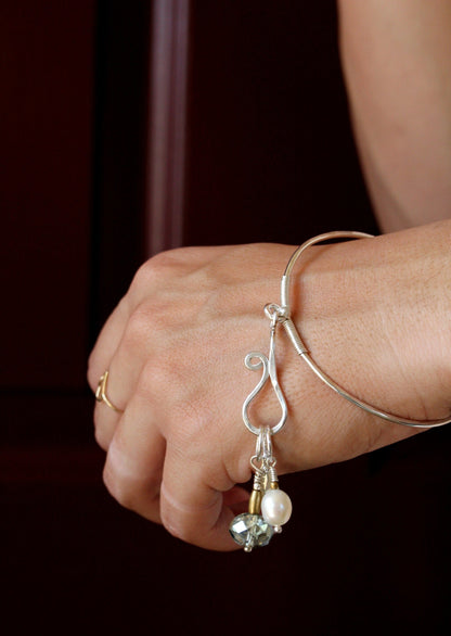 Jewelry for Knitters • Wool & Wire / Stitch Marker Bracelet • Unique Knitting Gift for Women