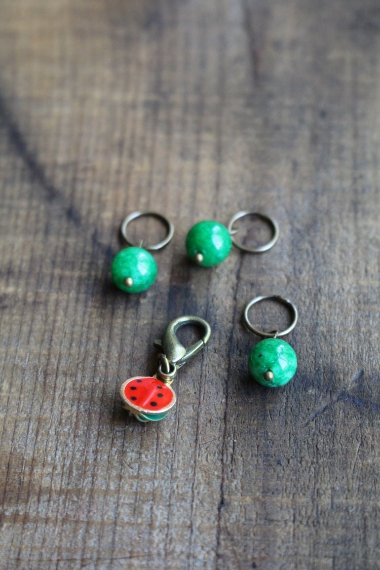 Stitch Markers • Summer Watermelon Stitch Marker Set for Knitting • Unique Gift for Grandmothers