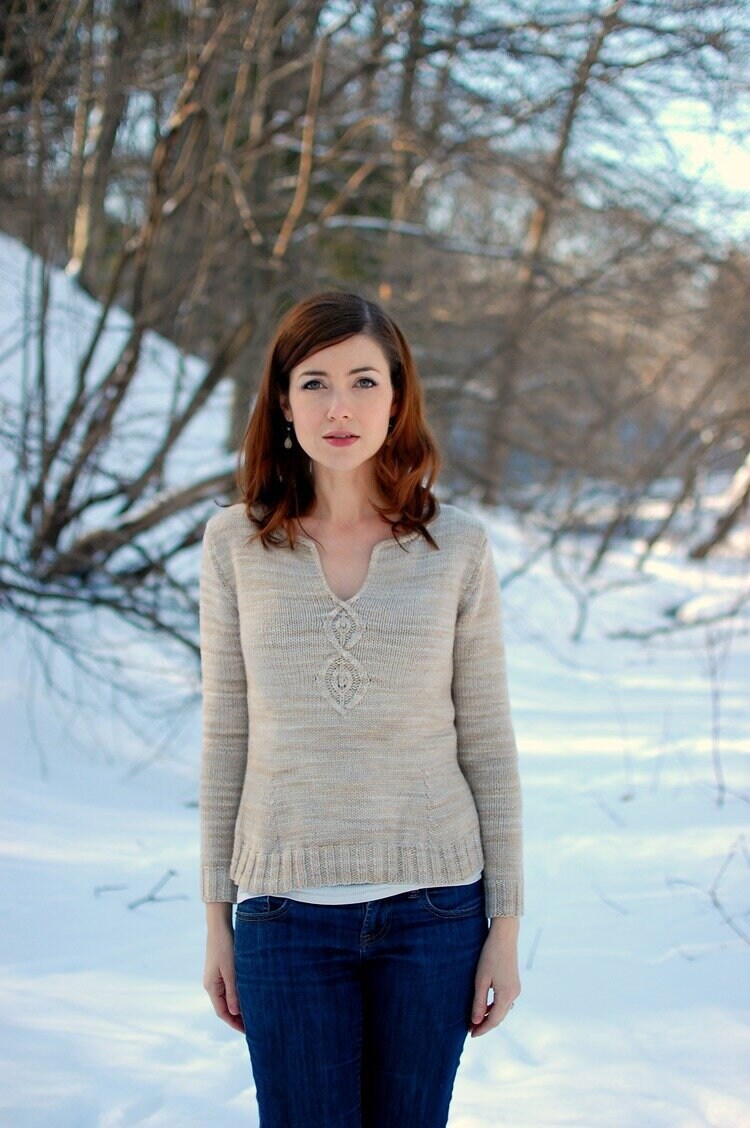 Pullover Knitting Pattern • Cabled Leaf Pullover Printed Knitting Pattern • Knitting Pattern Gift