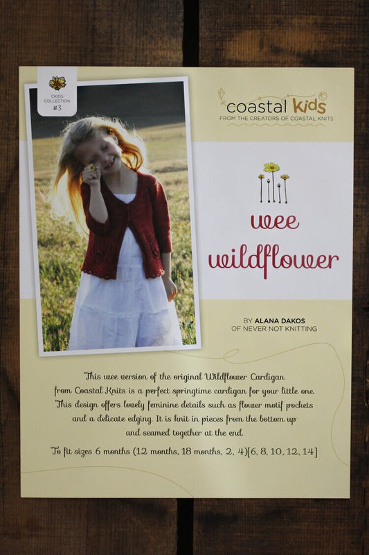 Baby Cardigan Knitting Pattern • Wee Wildflower Printed Knitting Pattern • Knitting Pattern Gift