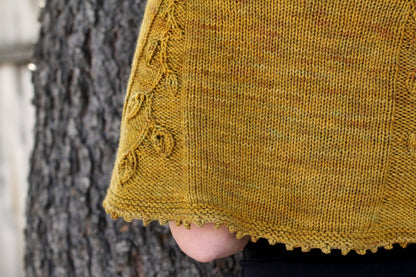 Knit Wrap Pattern • Trailing Ivy Printed Knitting Pattern • Knitting Pattern Gift