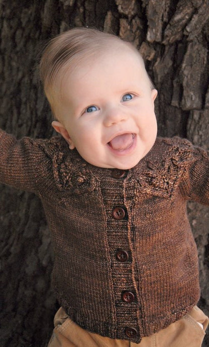 Baby Sweater Knitting Pattern • Little Oak Printed Knitting Pattern • Knitting Pattern Gift