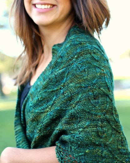 Large Wrap Knitting Pattern • Secret Garden Shawl Printed Knitting Pattern • Knitting Pattern Gift