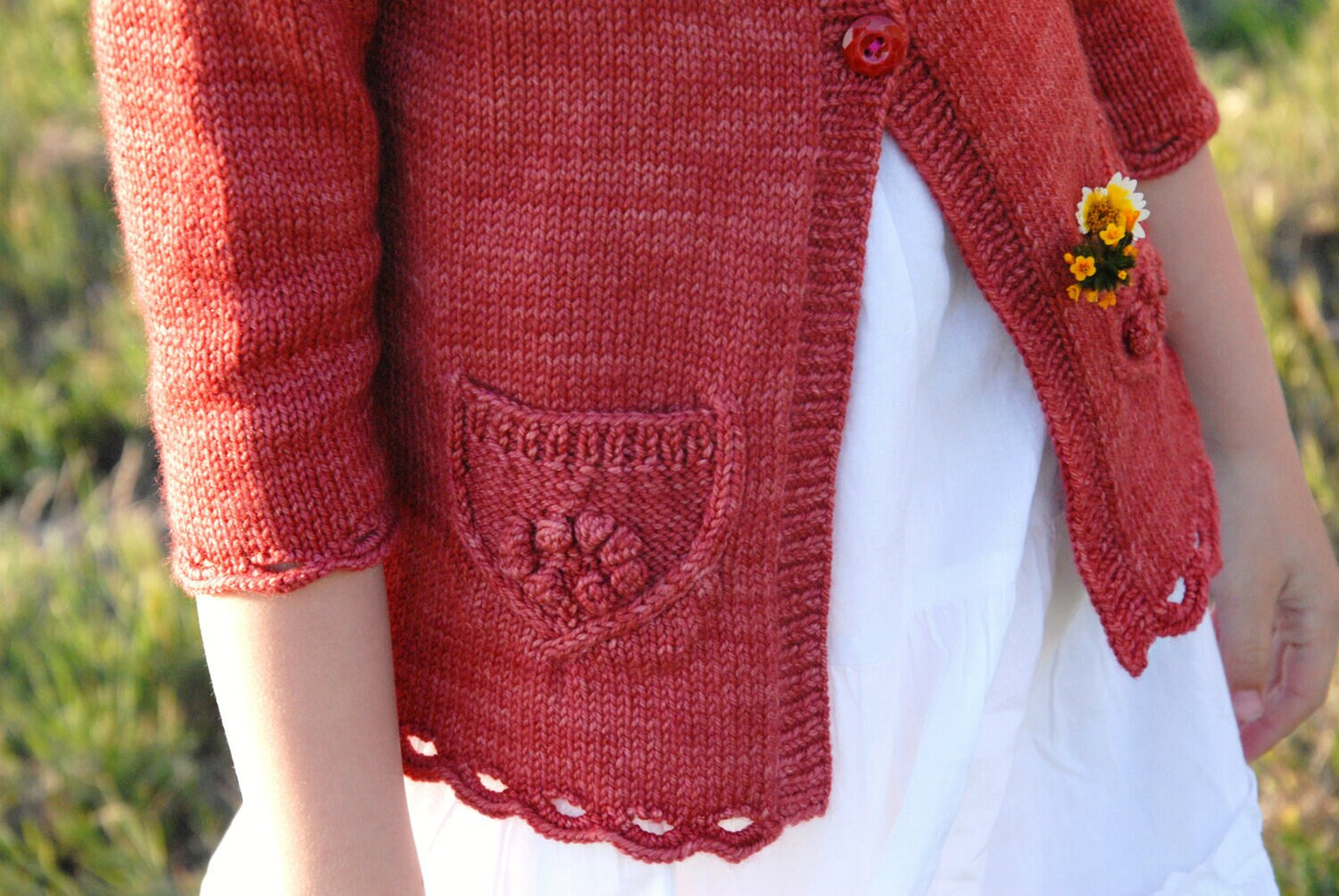 Baby Cardigan Knitting Pattern • Wee Wildflower Printed Knitting Pattern • Knitting Pattern Gift