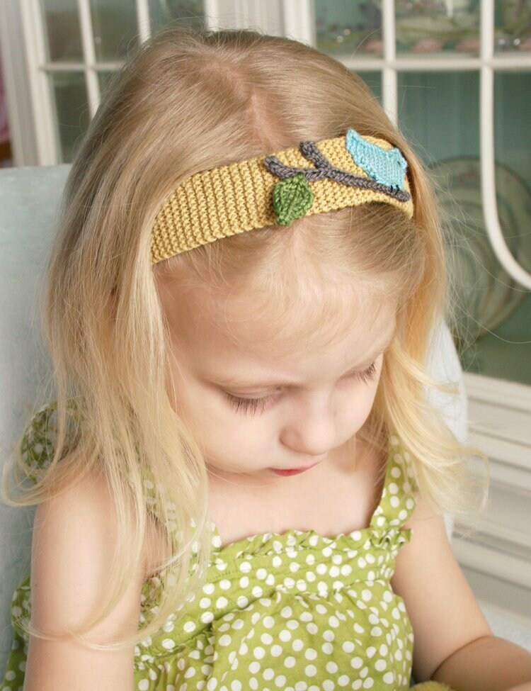 Knit Headband Pattern • The Birds / The Bees Printed Knitting Pattern • Knitting Pattern Gift