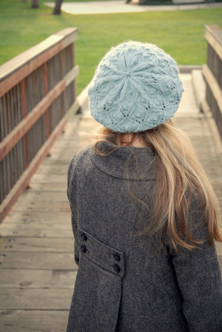 Slouchy Hat Knitting Pattern • Cloudy Day Printed Knitting Pattern • Knitting Pattern Gift
