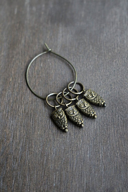 Mini Stitch Markers • Owlet Mini Stitch Markers for Knitting • Unique Gift for Knitters