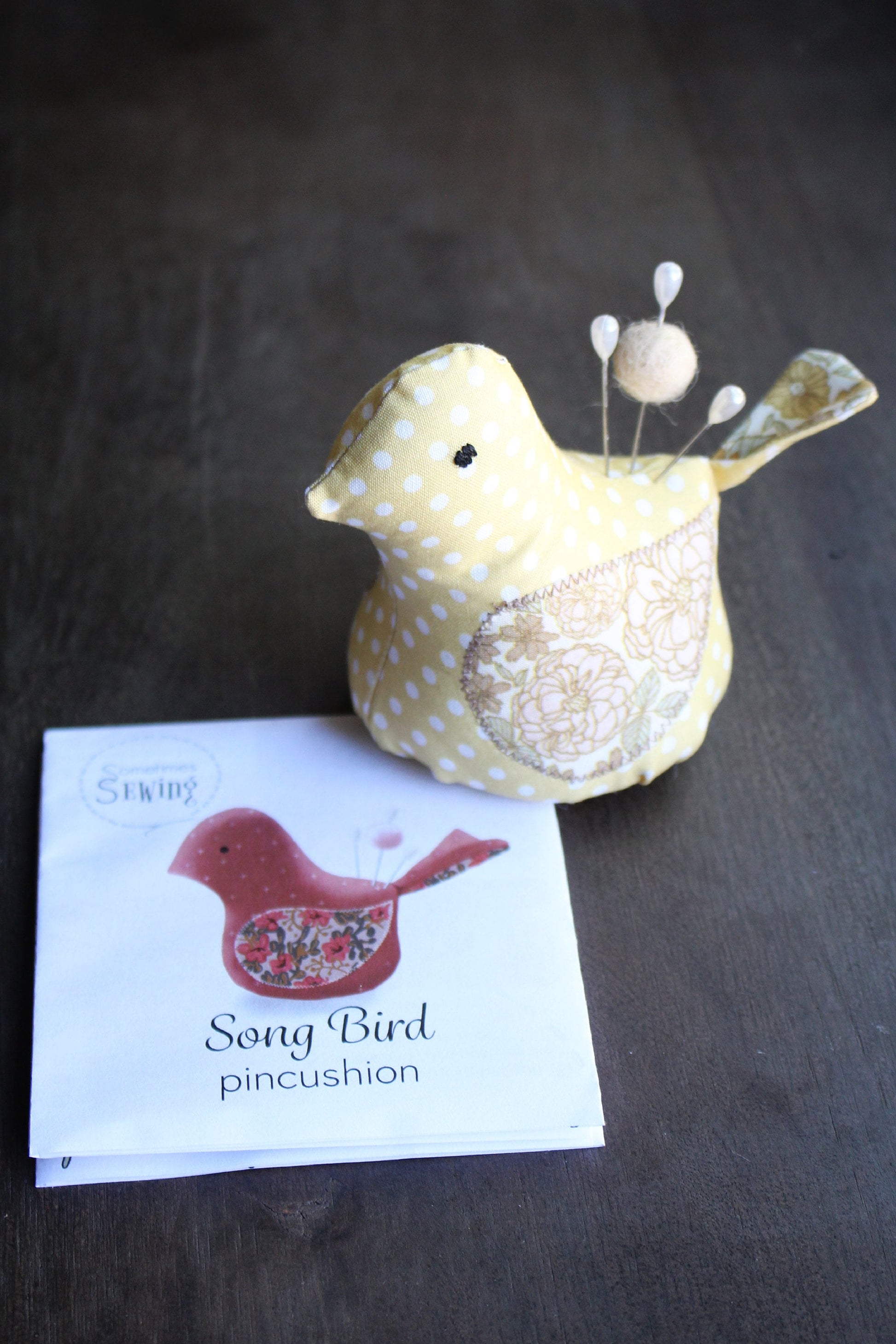Beginner Sewing Kit • Song Bird Pincushion Sewing Kit • Gift for Sewists // Gift for Mom
