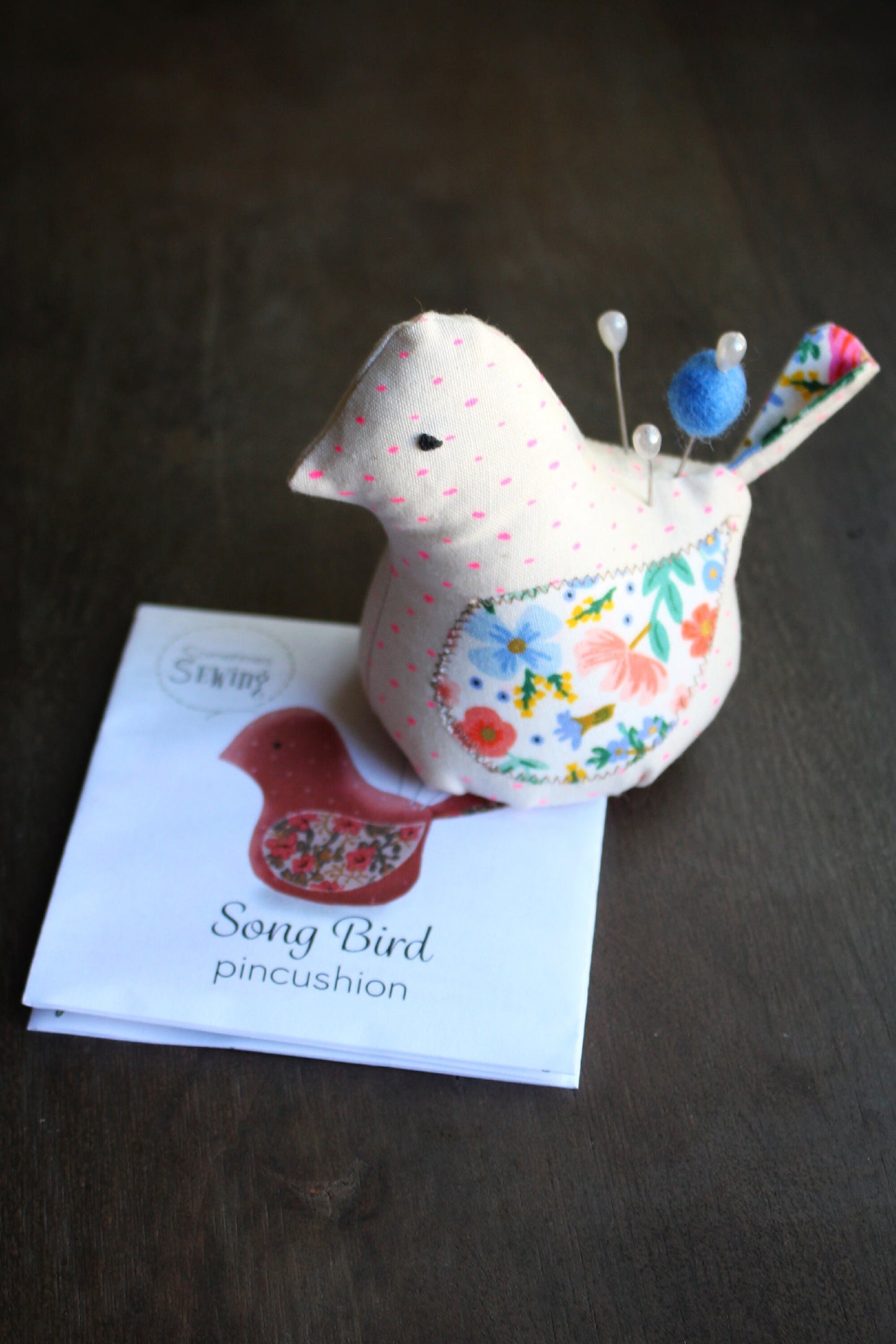 Beginner Sewing Kit • Song Bird Pincushion Sewing Kit • Gift for Sewists // Gift for Mom