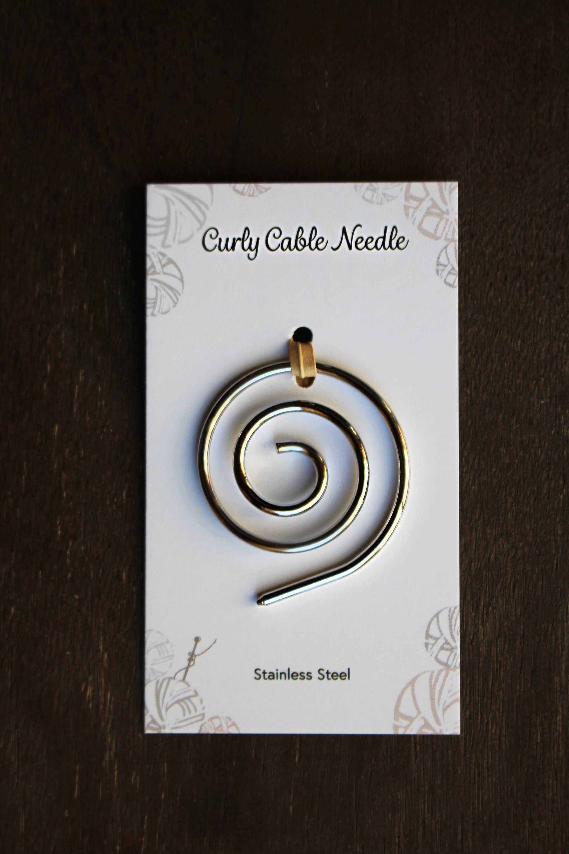 Curly Cable Needle in silver