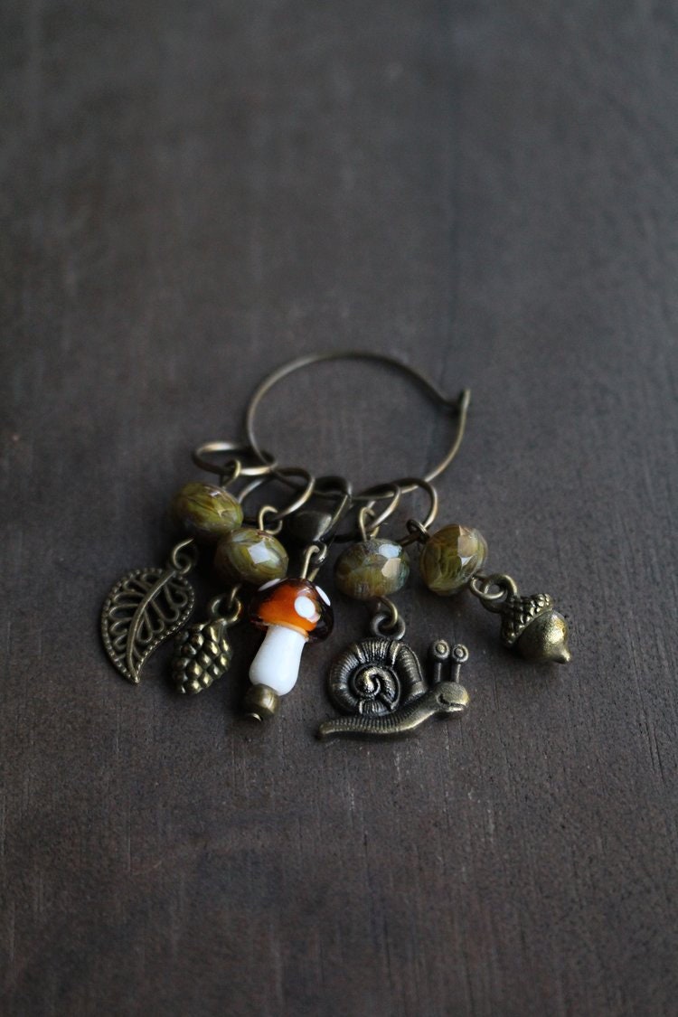 Stitch Markers • Forest Floor Stitch Marker Set • Knitting Gift for Grandma