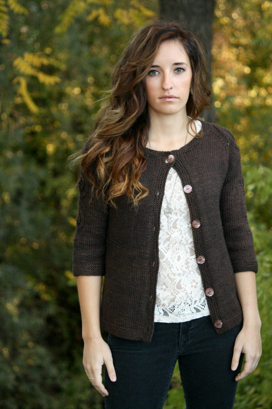 Vine Motif Button Up Cardigan Pattern • Entangled Vines • Intermediate Knitting Pattern PDF