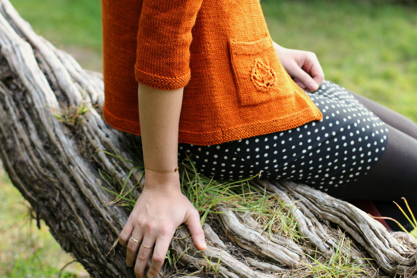 Leaf Motif Cardigan Pattern • Sunlit Autumn Cardigan • Intermediate Knit Pattern PDF
