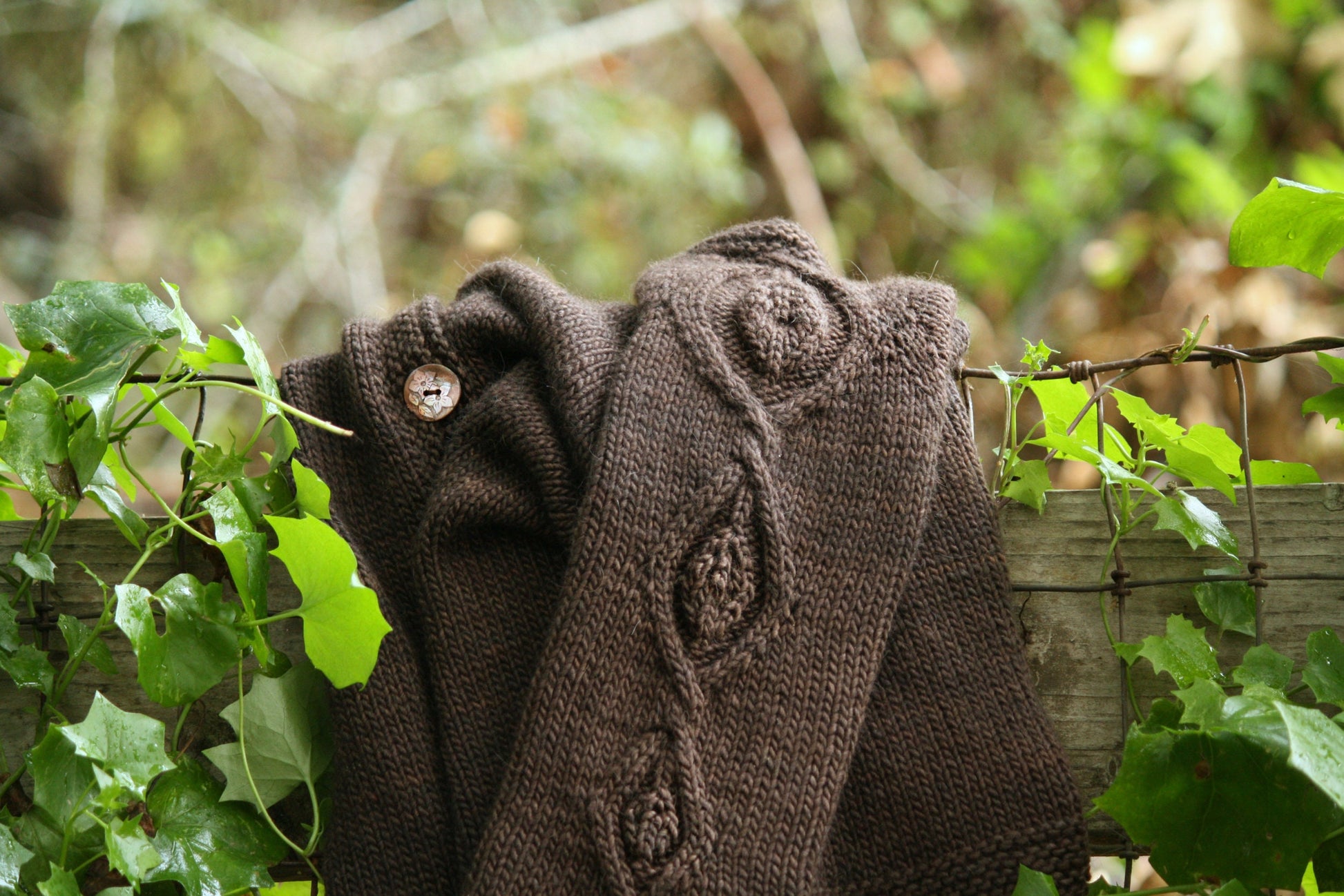 Vine Motif Button Up Cardigan Pattern • Entangled Vines • Intermediate Knitting Pattern PDF