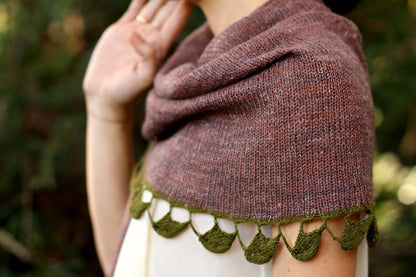 Delicate Leaf Shawl Knitting Pattern • Hanging Leaves Shawl • Intermediate Knit Pattern PDF