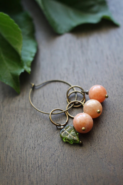 Summer Peach Stitch Marker Set • Fruit Stitch Markers • Unique Knitting Gift