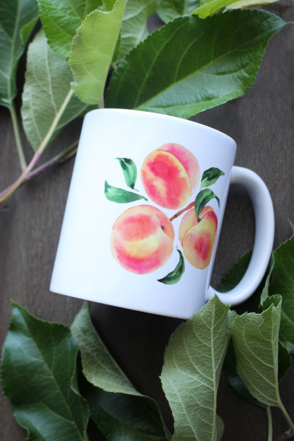 Just Peachy Mug • Summer Peach Coffee Cup • Mug Gift for Teachers, Friends, and Family