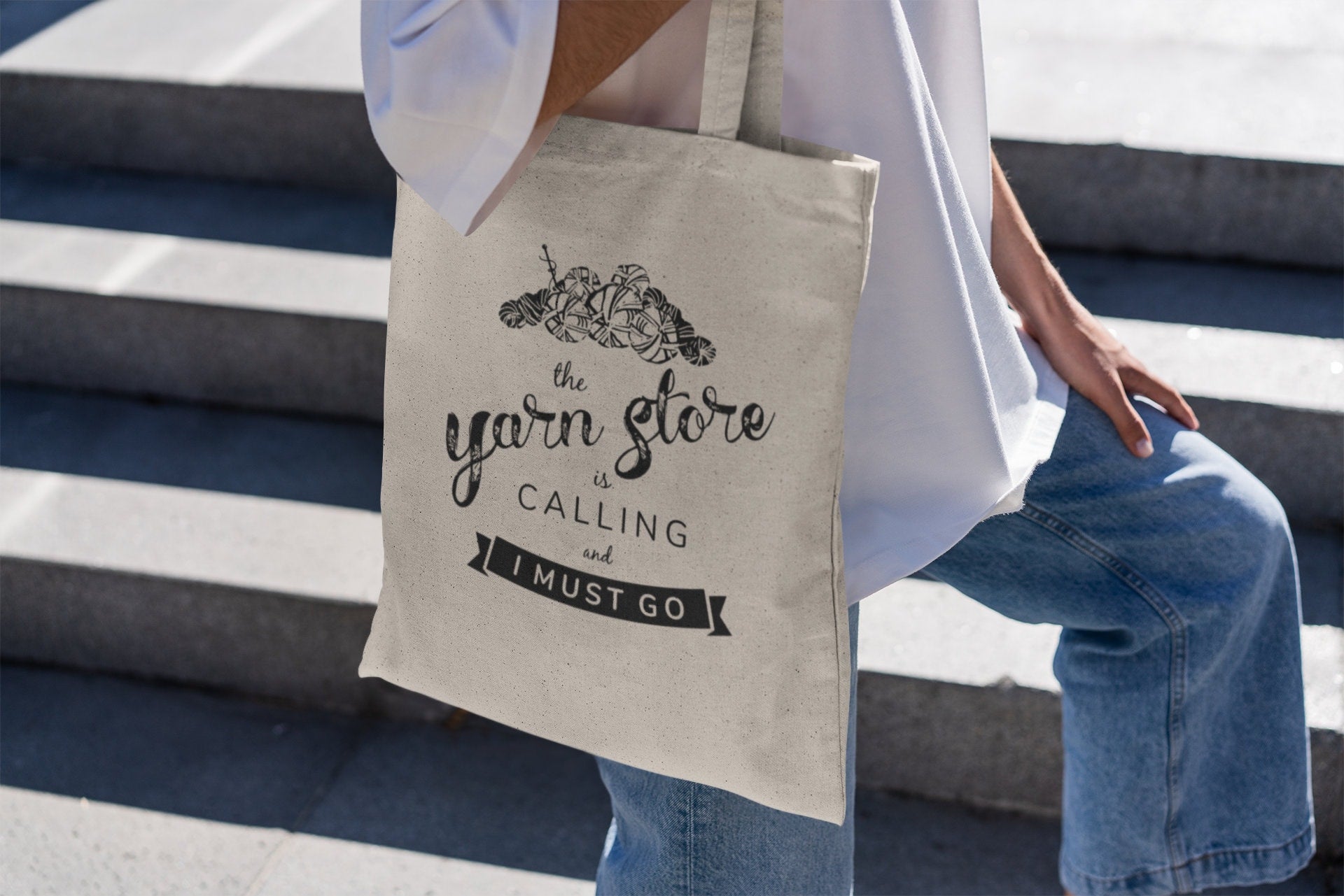 The Yarn Store Is Calling Tote • Yarn Shopping Bag • Gift Idea For Knitters