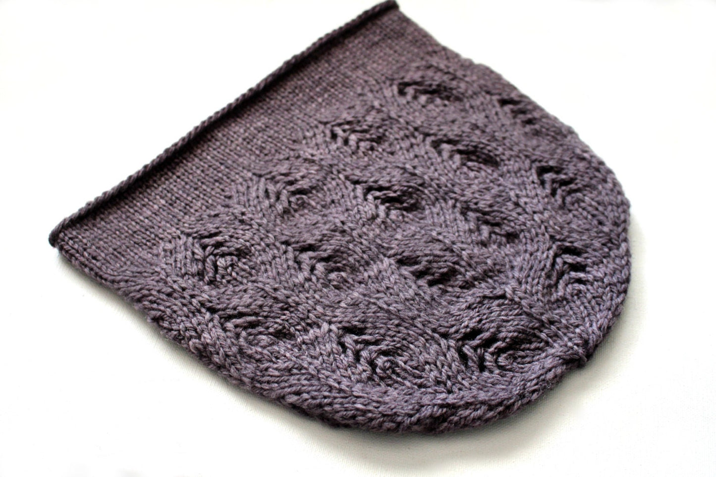 Slouchy Lace Leaf Hat Pattern • Plum Tree Slouch Knitting Pattern PDF • Intermediate Knit Pattern