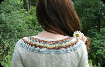 Women's Stripe Cardigan Pattern • Playful Stripes Adult Knitting Pattern PDF • Intermediate Knit Pattern