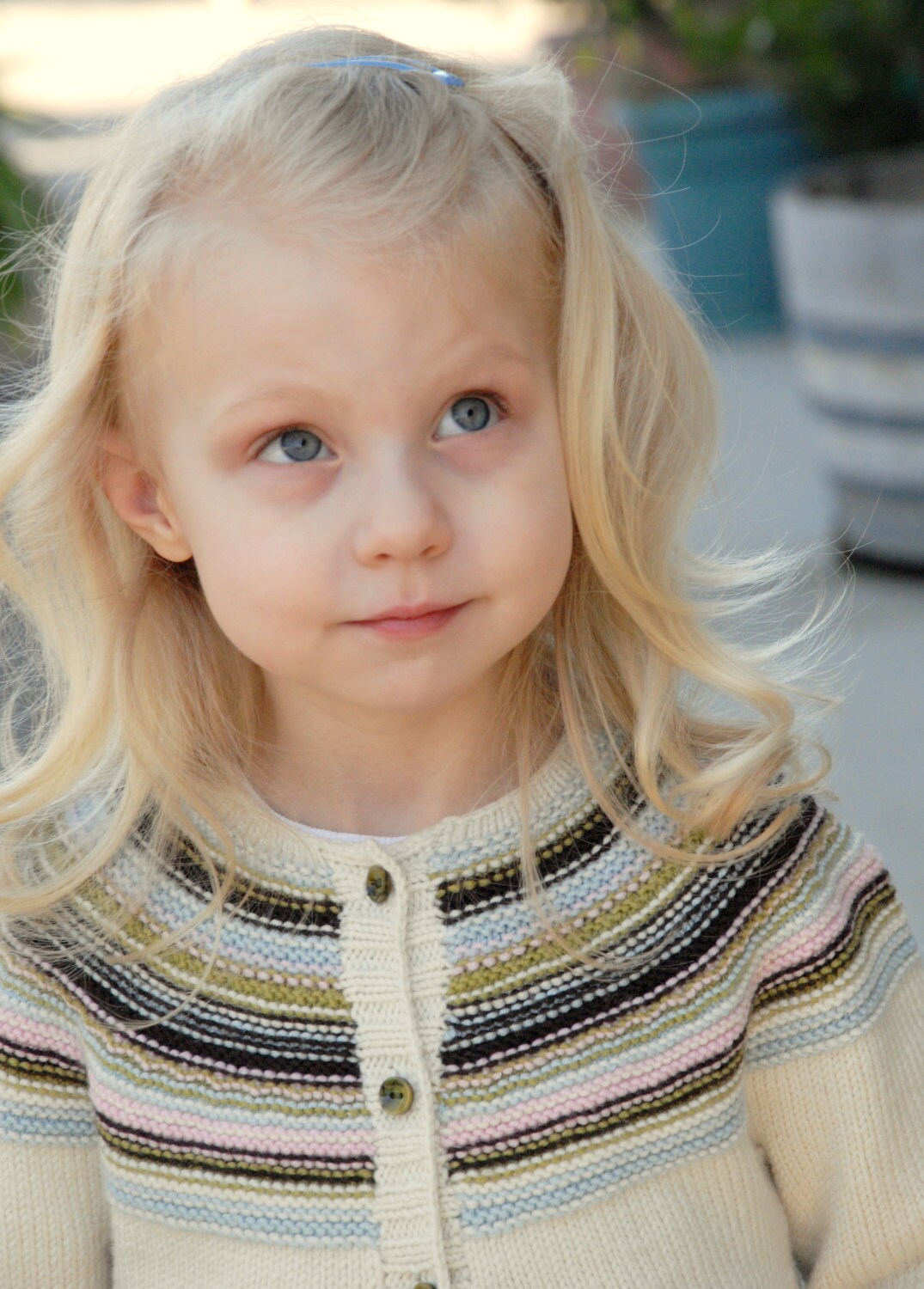 Baby Striped Yoke Sweater Pattern • Playful Stripes Knitting Pattern PDF • Intermediate Knit Pattern