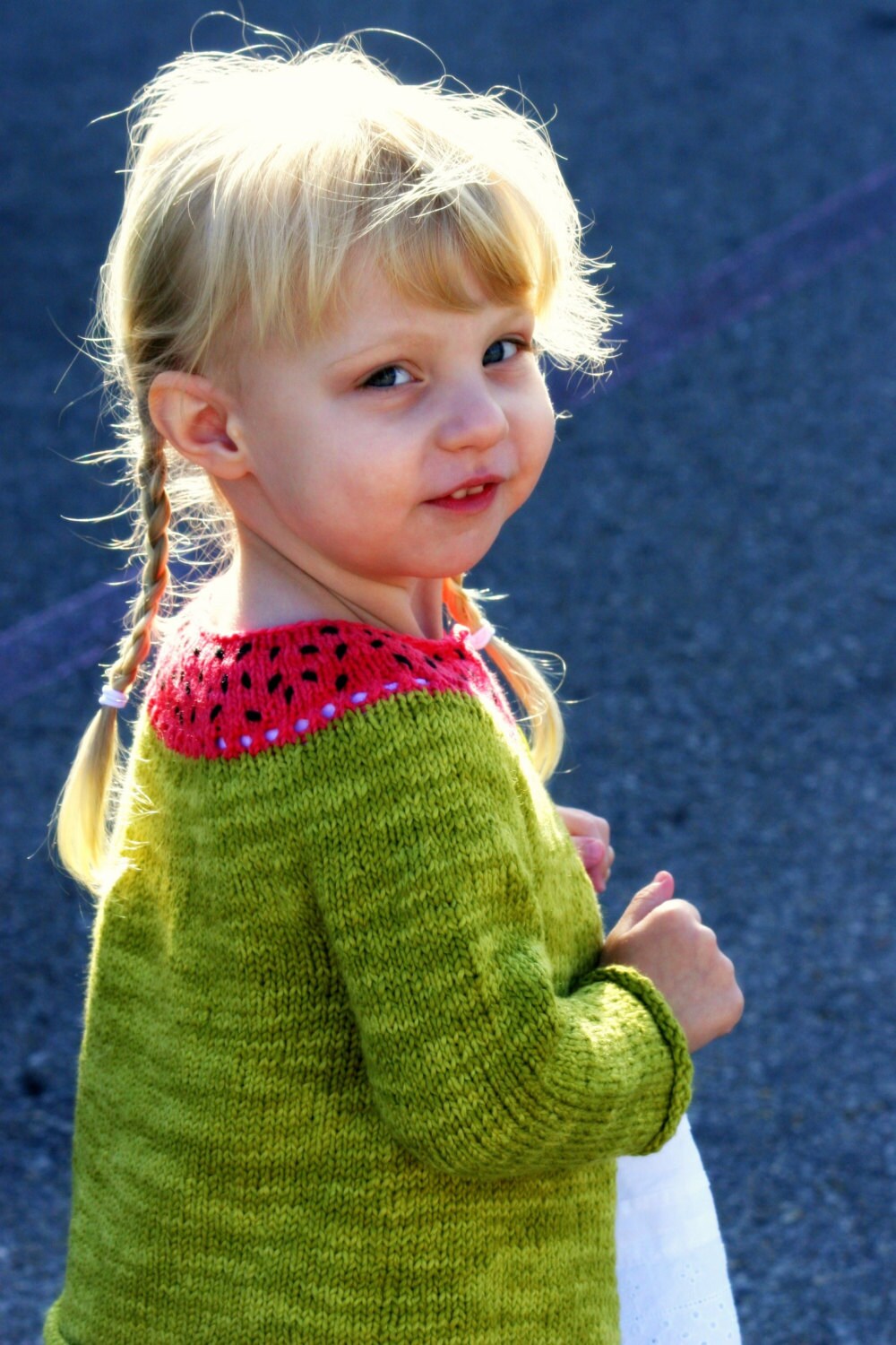 Cute Child's Sweater Knitting Pattern • Watermelon Knitting Pattern PDF • Intermediate Knit Pattern