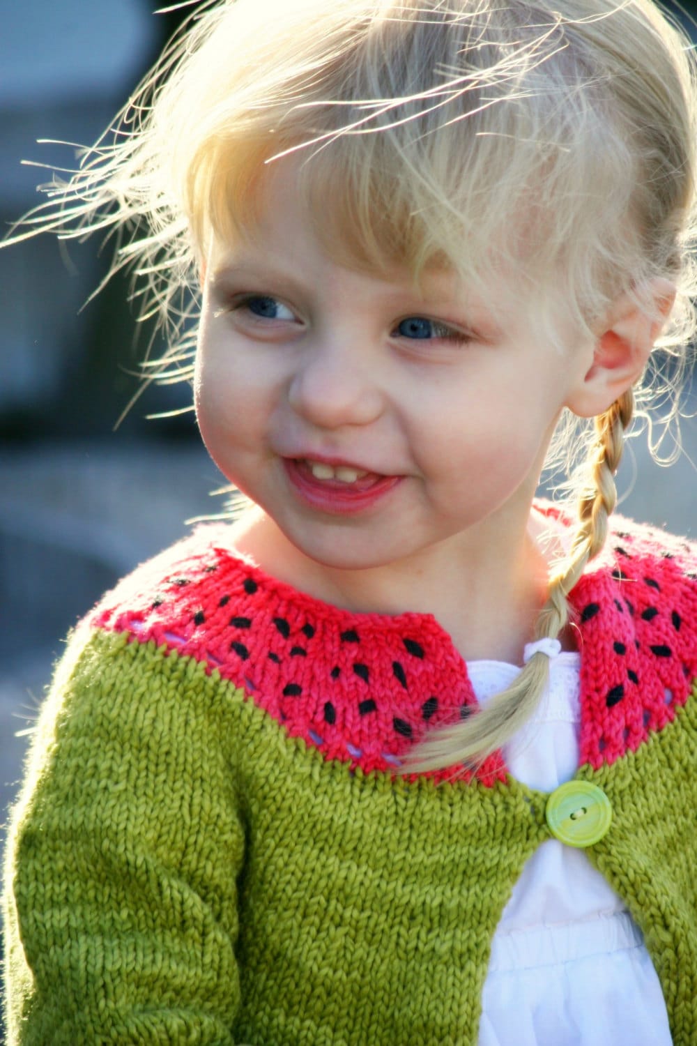 Cute Child's Sweater Knitting Pattern • Watermelon Knitting Pattern PDF • Intermediate Knit Pattern