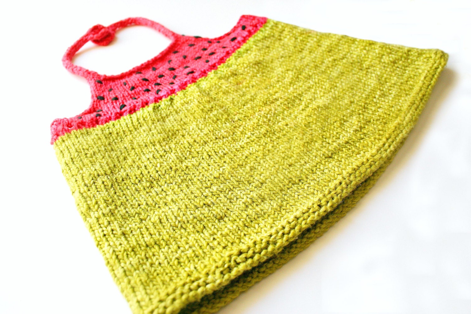 Kid's Watermelon Halter-top Knitting Pattern • Haltermelon Knitting Pattern PDF • Beginning-Intermediate Knit Pattern