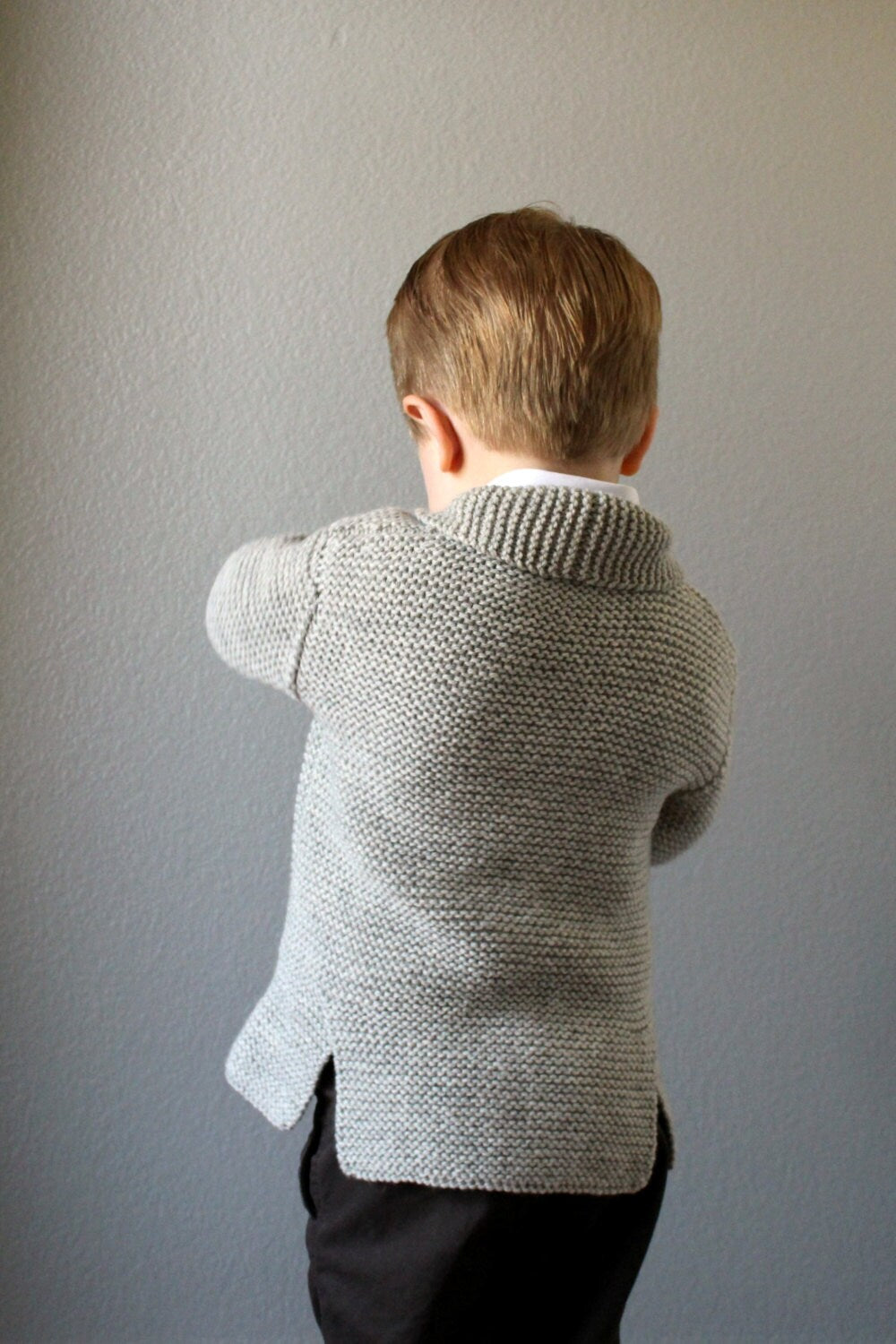 Boy's Cardigan Pattern with Pockets • Dapper Knitting Pattern PDF • Intermediate Knit Pattern